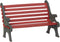 Department 56 Village Cross Product Accessories Wrought Iron Park Bench Figurine, 2.25 Inch, Red...