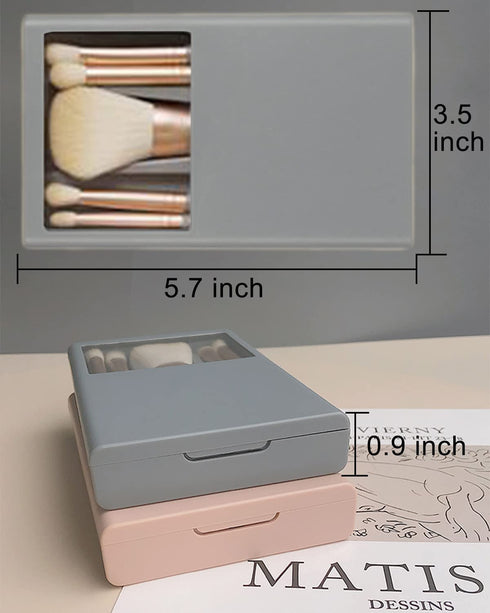 Travel Size Makeup Brushes Set, Easy-taken Mini Makeup Brush Set with Case and Mirror, Small Complete Function Cosmetic Brushes Kit Perfect for On...