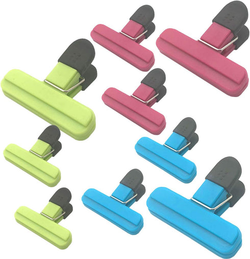 UNIYO 9Pack Large Chip Bag Clips - Assorted Sizes Food Bag Clips Plastic Heavy Seal Grip...