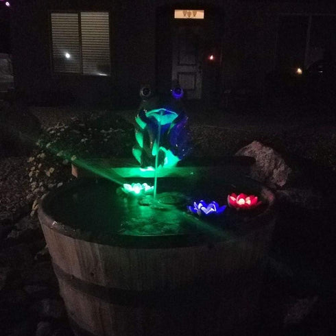 Floating Solar Lily Pads Lights for Pond Decor, 16"...