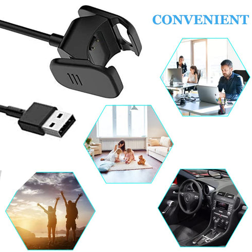 2-Pack Charger Compatible with Fitbit Charge 4, Replacement USB Charging Cable Cord Clip Accessories Adapter for Charge 3 Charge 4 Smartwatch 3.3f...
