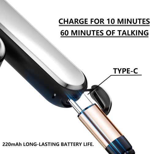 Bluetooth earpiece V5.4 single ear bluetooth headset, with noise cancellation and microphone compatible, talk time of 35 hours bluetooth phone hea...