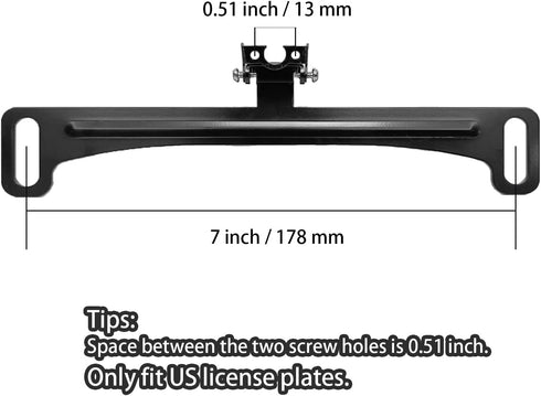 Reverse Rear Camera License Plate Bracket Universal Car Dash Cam Mirror Camera Kit Rearview Camera Mount, Installation Holder for Backup View Came...