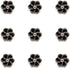 Enamel Black Plum Flower Shank Sewing Buttons 20 Pcs - 11.5mm, 15/32"...