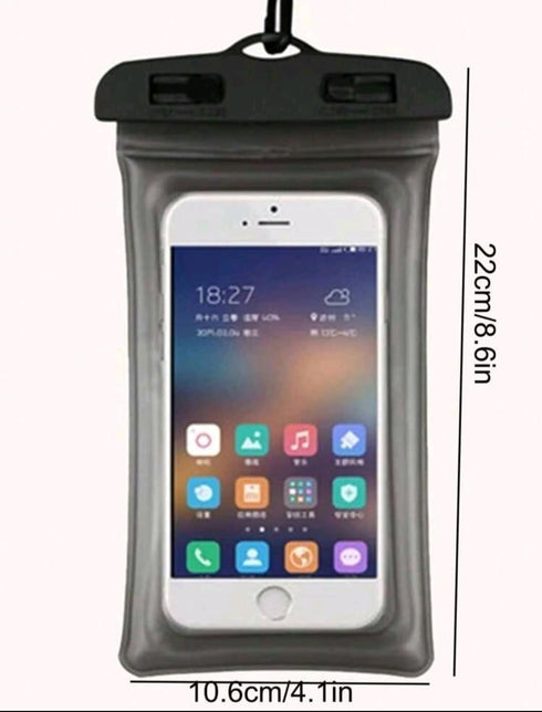 Sea,Sand&Sun Floating Waterproof Phone Case, Waterproof Cellphone Bag, Floatable, Waterproof Phone Pouch, Clear Design, Touch Screen, Beach Swim T...