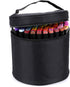 BTSKY Multifunction Marker Case - Zippered Canvas Pen Bag Pencil Organizer Stationary Storage for 80 Markers, Black (NO Compartments Inside)...