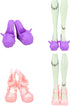 Barwa 10 Pairs Doll Shoes Accessories for Doll Fashion High Heels Sandals Boots Shoes Pack...