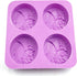 EchoDone 4 Cavities Oval Butterfly Flower Silicone Soap Mold DIY Handmade Silicone Molds for Soap Candle Bath Bomb Lotion Bar Cold Process Making ...