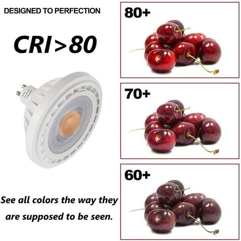 GU10 Based AR111 LED Bulb, Dimmable 12W 1200LM COB LED Flood Light, 100W Halogen Replacement, ES111 GU10 Reflector Bulb for Spot Down Light Track ...