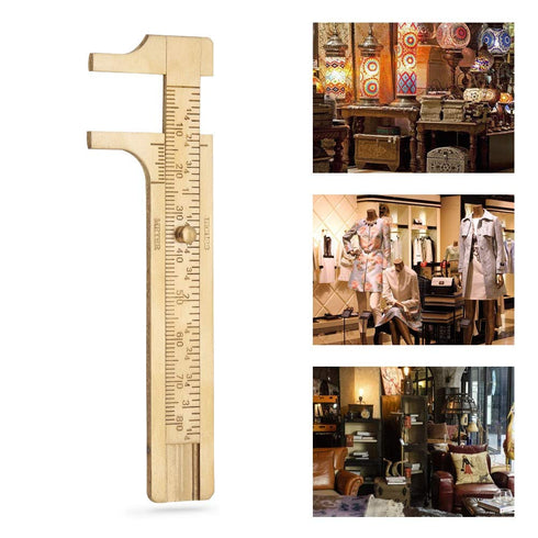 Jadeshay 80mm Vernier Caliper, Vintage Style Brass Sliding Ruler Dual Scale (mm/inch) Measuring Tool for Precision Measurements...