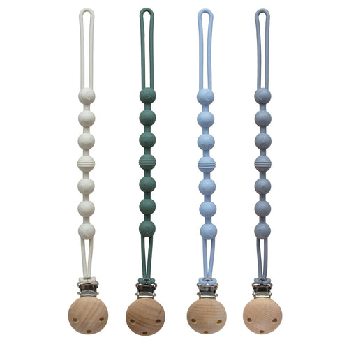 Silicone Pacifier Clip Holder: One-Piece Baby Pacifier Clip, 100% Food Grade Silicone, Pacifier Holder Clip for Boys and Girls,Soft and Flexible P...