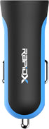 RapidX X2PD 30W USB-C PD Compact & Fast Dual Car Charger iPhone 14/13 / 12/11 / X / 8, Samsung Galaxy S22 S21 S20 S10 Note - Blue...