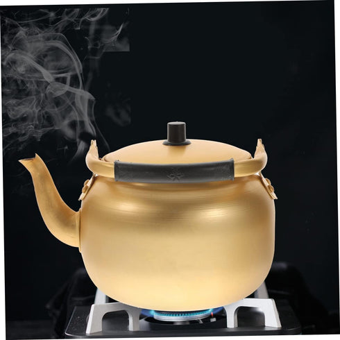 Vintage Aluminum Kettle Metal Water Boiler Water Heating Kettle Aluminum Teakettle Boiling Kettle Teakettle Teapot Small Teapot Metal Boiler Tea K...