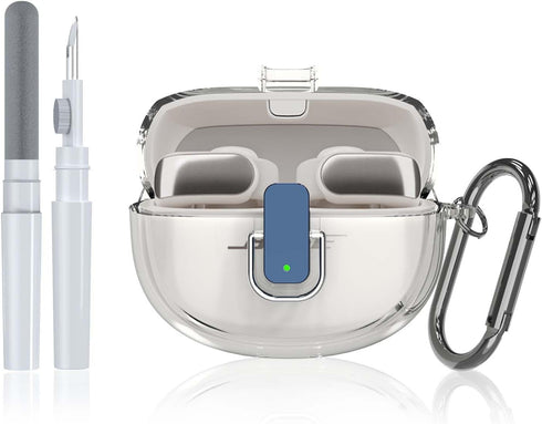 Safety Lock Case for Bose Ultra Open Earbuds (2024), QINZAC Soft TPU Clear Bose Ultra Open Earbuds Case Cover with Safety Lock Shockproof Protecti...