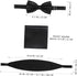 Mens Cummerbund and Bow Tie Set Pocket Square Bow Tie Black Mens Formal Satin Bowtie and Cummerbund Set Gentlemen Suit Accessories for Business We...