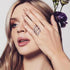 Rhinestone Leaf Climber Wrap Finger Band for Women Girls CZ Crystal Elegant Flower Open Layered Statement Rings Promise Engagement Rings Wedding B...