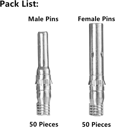 Solar Connectors Panels Kit, Solar Panel Cable Connectors Pins Connector Terminals Crimping Pliers Crimper Set (100PCS(50 Pairs) Pins Connectors)...