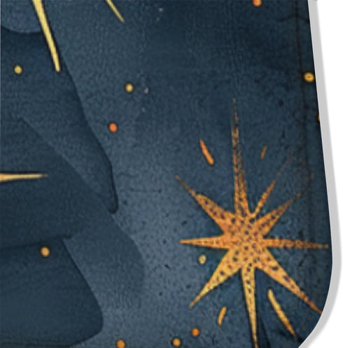 Stars and Moon Star Area Rug Solar System Constellation Area Rug Stars and Moon Blue Night Sky Print Pattern Floor Mat Suitable for Bedroom and Li...