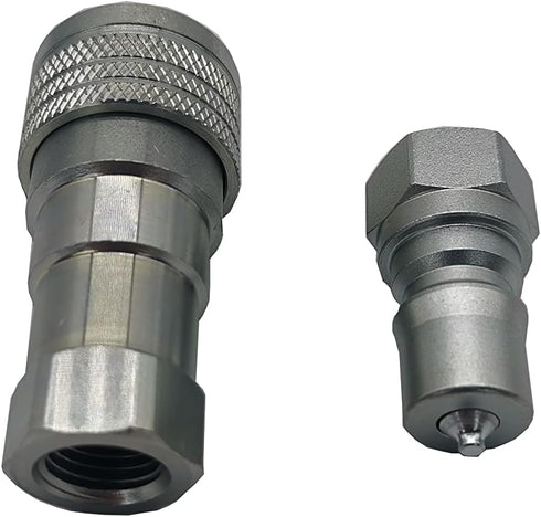 Quick Disconnect Hydraulic Coupler/Coupling 7241-B 1/4 Inch NPT (1 Set)...