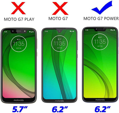 Military Grade Drop Impact for Motorola Moto G7 Power Case Moto G7 Supra Case 360 Metal Rotating Ring Kickstand Holder Magnetic Car Mount Armor Sh...