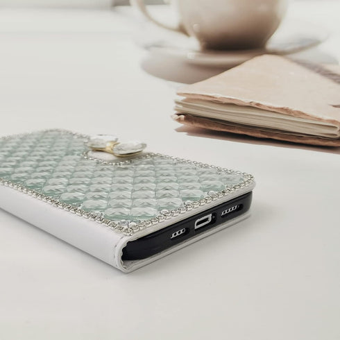 Omio Luxury Glitter Bling Diamond Card Holder Case for iPhone 11 with Stand, Shiny Sparkle Rhinestone Crystal Bowknot Shockproof Non-Slip Fashion ...