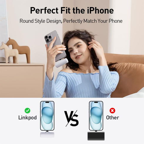 Mini Portable Charger, 15W USB C Small Power Bank Fast Charging Docking 3500mAh Battery Pack Compatible with iPhone 15/15 Plus/15 Pro/15 Pro Max S...