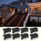MAIXI Solar Deck Lights Outdoor, 8 PCs LED Solar Fence Lights Waterproof, Garden Decorative Solar Step Lights, LED Solar Lights for Patio Porch St...