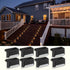 MAIXI Solar Deck Lights Outdoor, 8 PCs LED Solar Fence Lights Waterproof, Garden Decorative Solar Step Lights, LED Solar Lights for Patio Porch St...