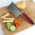 2 PACK French Fry Crinkle Cutter,Wavy Potato Slicer Cutter,Vegetable Veggie Chopper Cut Knife,Cucumber Carrot Garnishing Knife, Home Kitchen Wavy ...