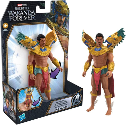 Marvel Studios' Black Panther Wakanda Forever Battle Action King Namor, 6-Inch Action Figure, Toy for Kids Ages 4 and Up...