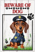 Beware of Dog Sign Funny Guard Dog Tin Sign Gift Security Metal Signs Dog Warning Signs for Fence Garden Yard Garage Gate Wall Decor 8x12 Inches...