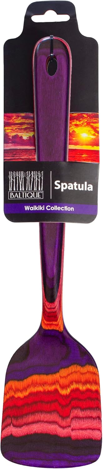 Baltique Waikiki Collection 12-1/2" Wooden Spatula, Safe for Nonstick...
