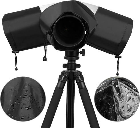 Camera Rain Cover Raincoat, Outdoor Professional Waterproof Photography Rain Gear Camera Accessories, for Canon/Nikon/Sony/Fujifilm DSLR Mirrorles...