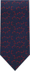 Jacob Alexander Men's Happy Valentine's Day Red Outline Hearts Regular Length Neck Tie - Dark Blue...