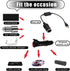 1 PC Car USB Port Boost Cable, 5V to 12V Cigarette Lighter Female Converter Adapter, Mobile Power Supply Connected to Driving Recorder E-Dog, Univ...