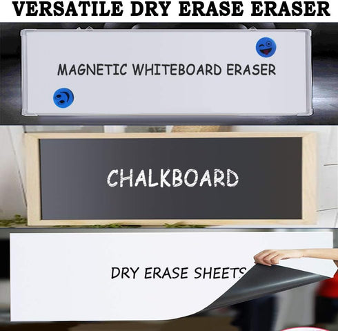 40 Pack Magnetic Whiteboard Erasers Dry Eraser Dry Erase Erasers Bulk Chalkboard Eraser Cleaner for Classroom, Office (Blue, 2 inch)...