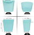 6 Pack Hanging Cup Holders for Rolling Carts, Teal, 2.4in x 3.5in x 4.5in...