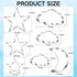 Twinkle Twinkle Little Star Cookie Cutter Set-7 Piece-From 3.5" to 1.6"-Cloud, Star, Moon Cookie Cutters for Baby Shower Gender Reveal Birthday Ca...