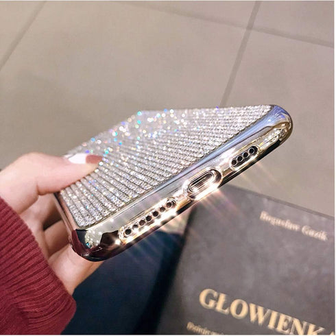 LUVI for iPhone Xs Max Case Luxury Fashion Glitter Sparkle Bling Glossy Crystal Rhinestone Artificial Diamond Protective Cover with Soft TPU Elect...