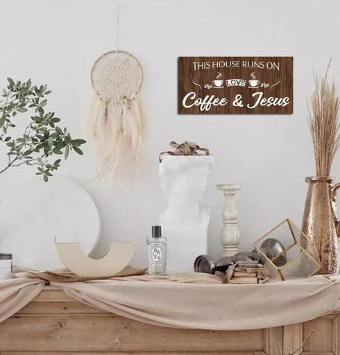 Coffee Sign - Kitchen Coffee Bar Decor - Farmhouse Kitchen Plaque 5"x10" Rustic Wood Hanging Plaque Wall Art Office Decoration Good Days Start wit...