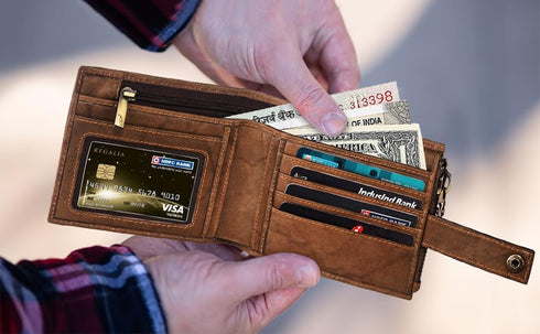 Benchmark Design Brown Genuine Leather Wallet For Men With Detachable Card Holder Mens Wallet, RFID Wallet For Men And Women, Billetera De Hombre...