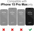 for iPhone 15 Pro Max Phone Case Clear, Transparent Crystal Thin Slim Flexible TPU Cover, Non-Yellowing Soft Silicone for Women Girl Cute, Protect...