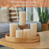 Simply Soson 3x6 inch Ivory Pillar Candles Set of 3, Rustic Texture, Unscented Ivory Candles, Dripless Candles, 3 inch Pillar Candles Ideal as Wed...