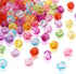 Craftdady 100Pcs Transparent Acrylic Faceted Round Ball Spacer Beads 10mm Random Mixed Colors Plastic Loose Pony Beads for Jewelry Making Hole: 2m...