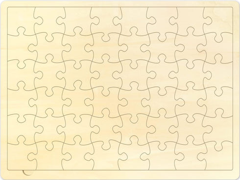 48 Piece Blank Puzzle with Puzzle Tray to Draw on, Each Piece is Unique, Custom Puzzle 14.2x10.6 Inches for Crafts & DIY, Make Your Own Wooden Jig...