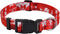 Dog Collar for Small Dogs, Soft Comfy Pet Collar for Small Medium Large Dogs, Floral Pattern for Boy Girl Puppy Dogs(Team Red,S)...
