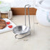 Euro Standing Spoon Rest,Upright Utensil Holder, Spoon Rest Holder, with Removable Bottom for Countertop Cooking Utensil & Tong Organization, Silv...