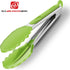 Premium Silicone Set of 2 Cooking Tongs, 9-Inch & 12-Inch BPA Free Non-Stick Stainless Steel BBQ Grilling Locking Food Tong, Light Green...