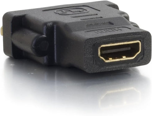 C2G Legrand DVI to HDMI Cable Adapter, DVI-D Female to HDMI Female Adapter, Black HDMI Adapter Cable for Bi-Directional Adapter Cable, 1 Count, C2...