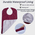 3PK Adult Bibs for Eating-Washable Reusable Waterproof Clothing Protector with Crumb Catcher-Large Adult Feeding Bibs Clothing Protector(Red, brow...